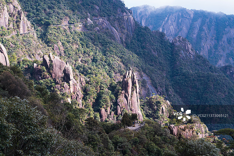 江西上饶三清山西海岸景区风光图片素材