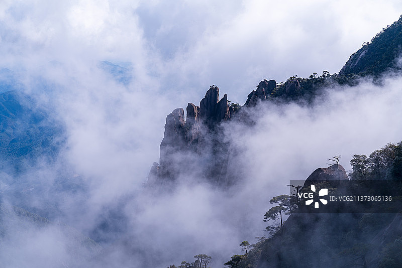 江西上饶三清山西海岸景区风光图片素材