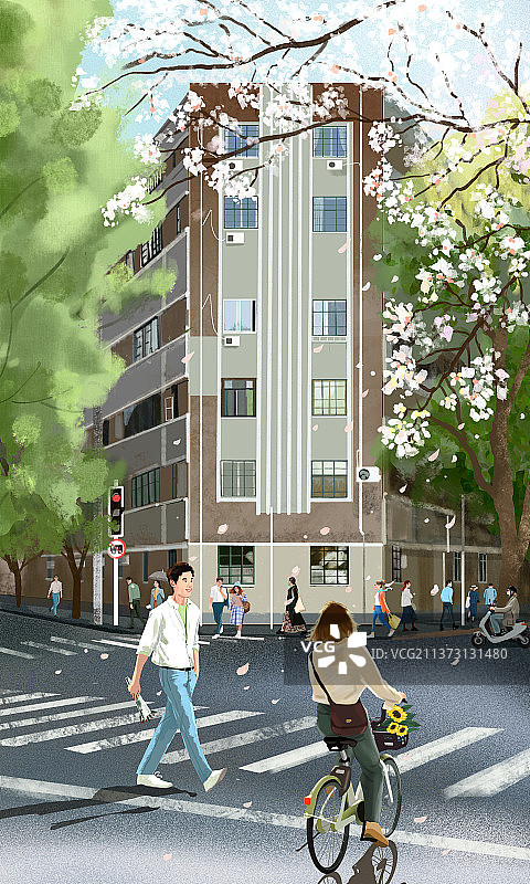 春光明媚的良友公寓图片素材