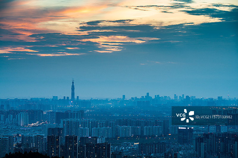 成都公园城市鸟瞰图片素材