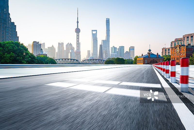 上海城市道路图片素材