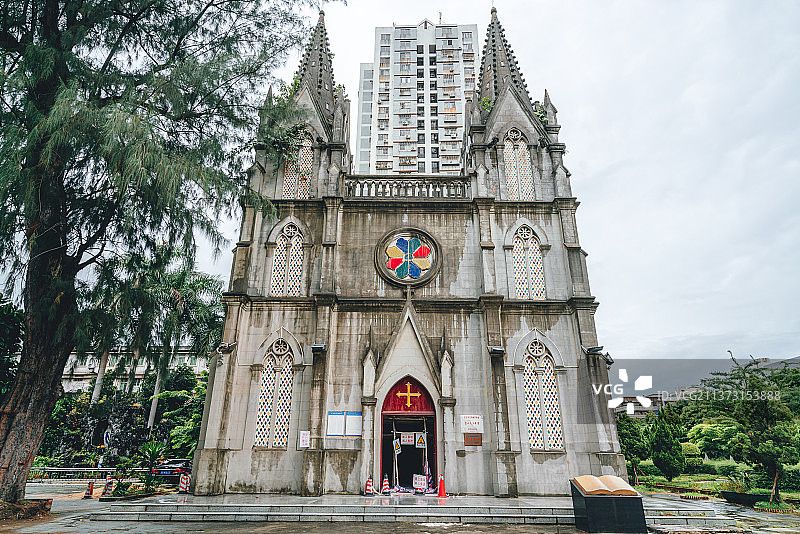 教堂+广东省湛江市霞山区霞山天主教堂图片素材