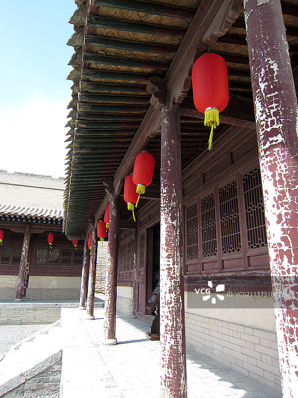 甘肃嘉峪关游击将军府走廊图片素材