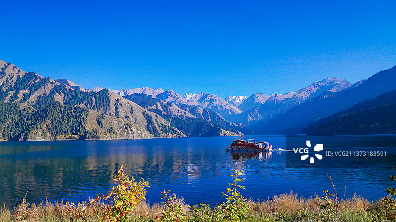 天山天池风景区图片素材
