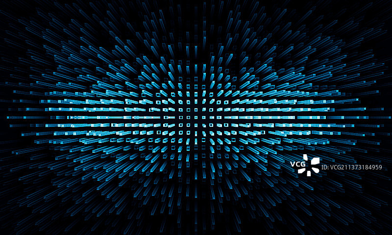 立方体组成矩阵空间，科技概念背景图片素材