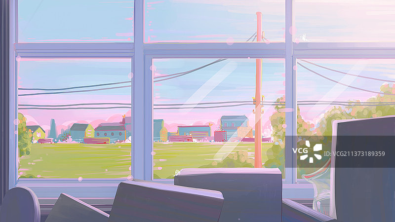 窗外家门口的风景图片素材