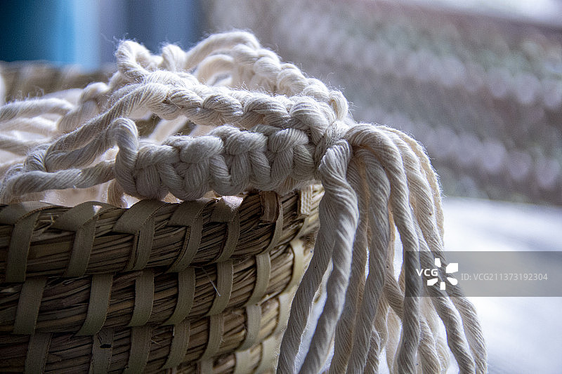 篮子里的羊毛特写图片素材