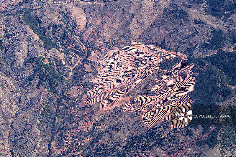 航拍：神迹的等高线图片素材