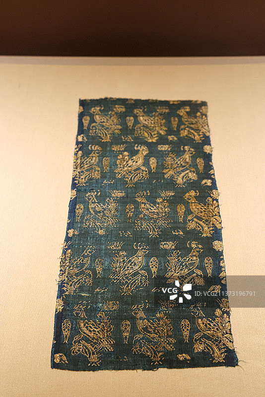 日本平山郁夫丝绸之路美术馆：波斯锦（公元18世纪）图片素材