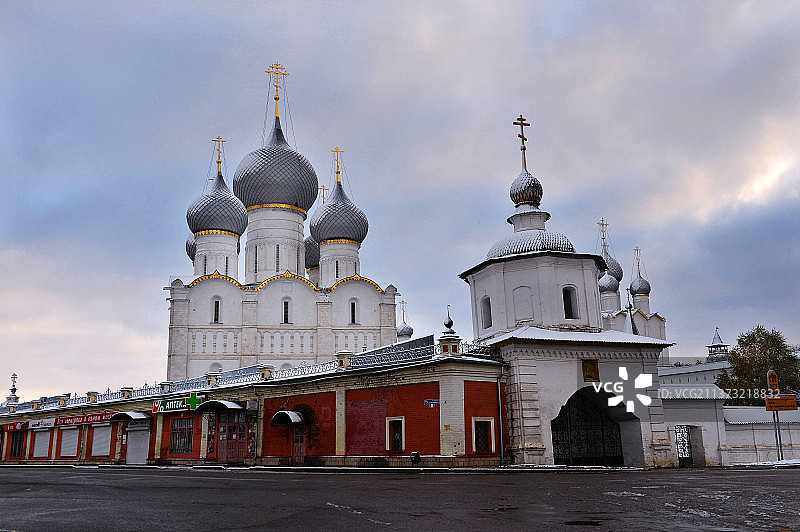 俄罗斯，谢尔盖耶夫雪景。图片素材