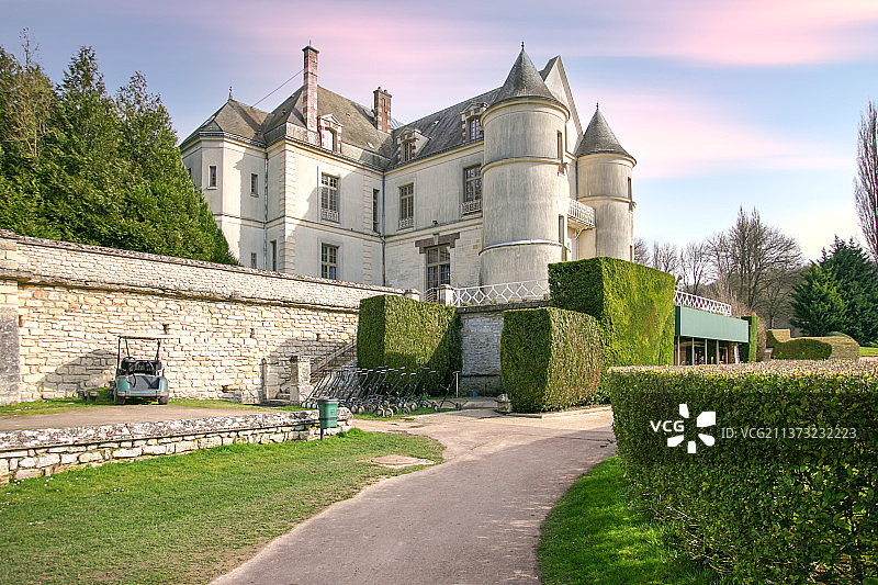 日落欧式城堡图片素材