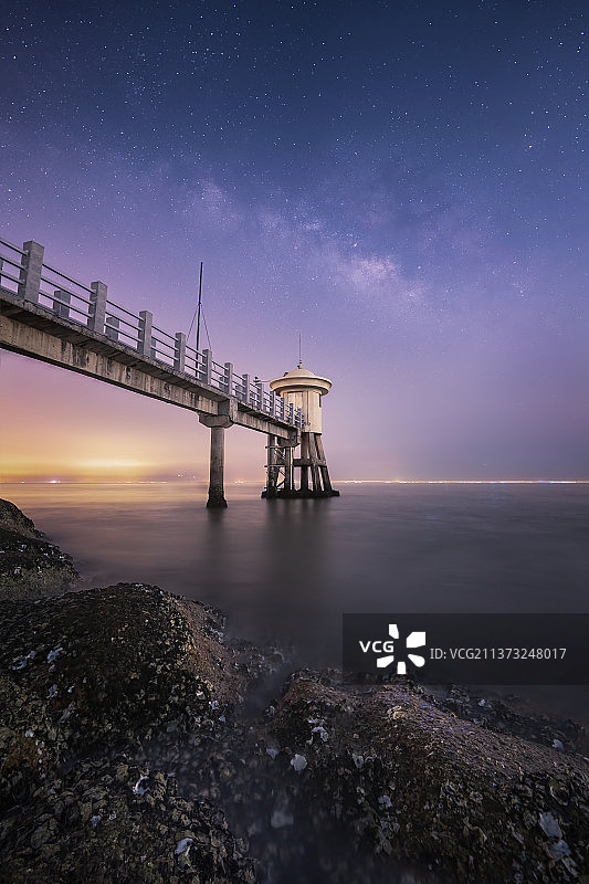 珠海淇澳岛银河图片素材