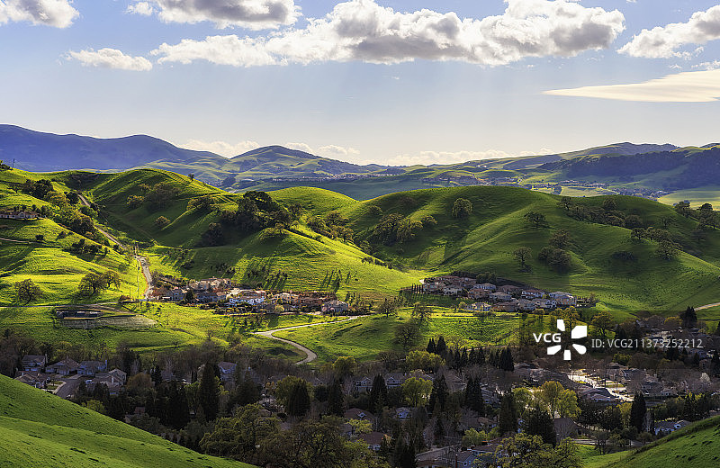 加利福尼亚州风景：景观和山脉的景色图片素材