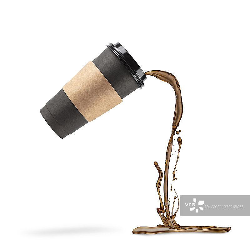 倾倒的清晨咖啡抽象概念图片素材