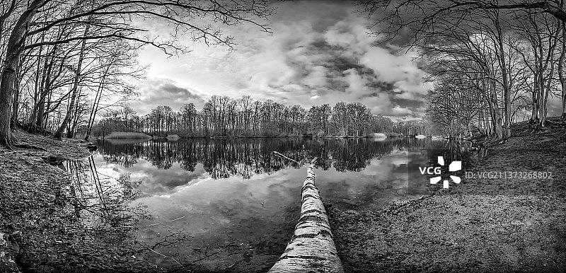 德国汉堡的湖泊全景图片素材