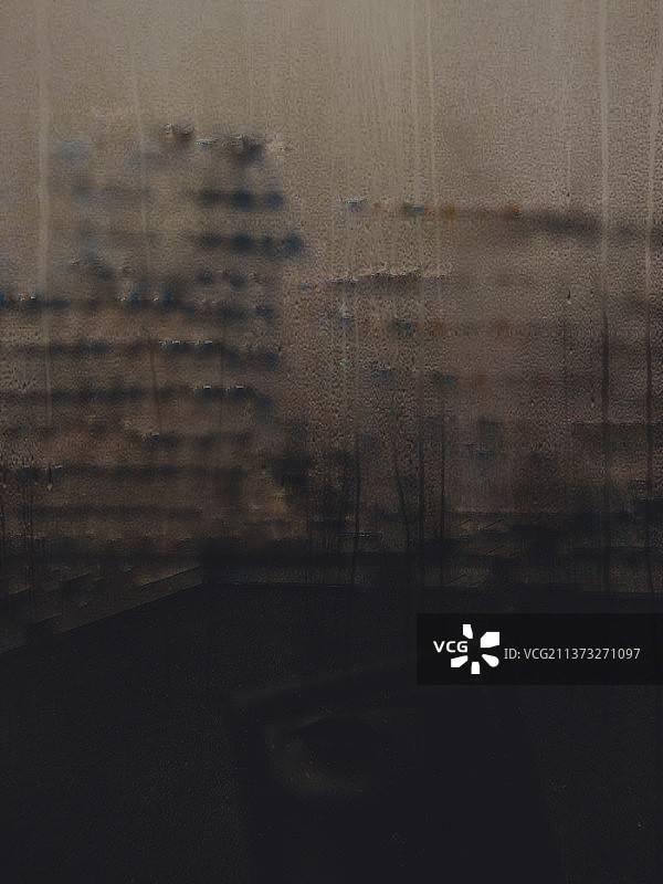湿漉漉的窗户特写图片素材