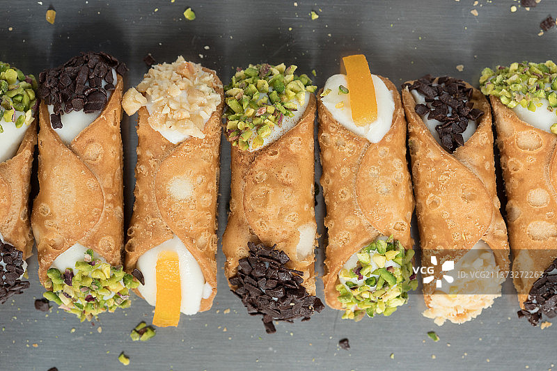 罗马卡诺里甜点托盘（意大利）图片素材