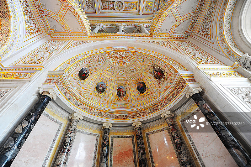 俄罗斯，夏宫，宫内艺术品，图片素材