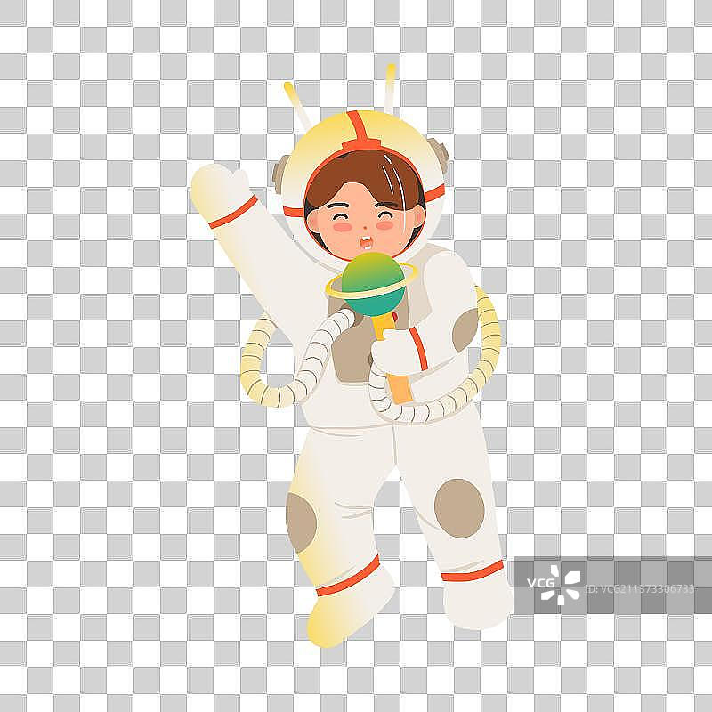 太空采访报导人物插画元素图片素材