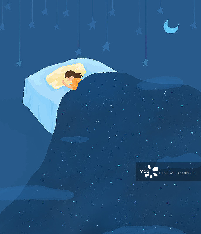 创意睡眠日插画图片素材