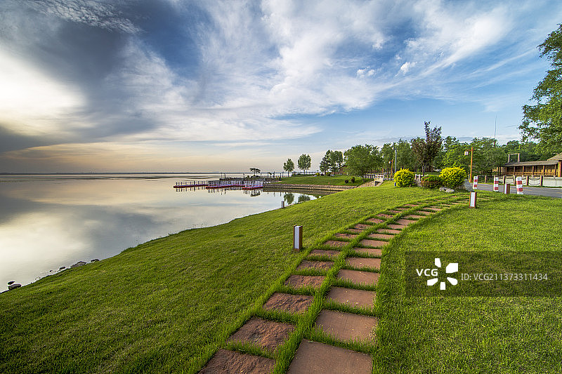 长治漳泽湿地风光图片素材