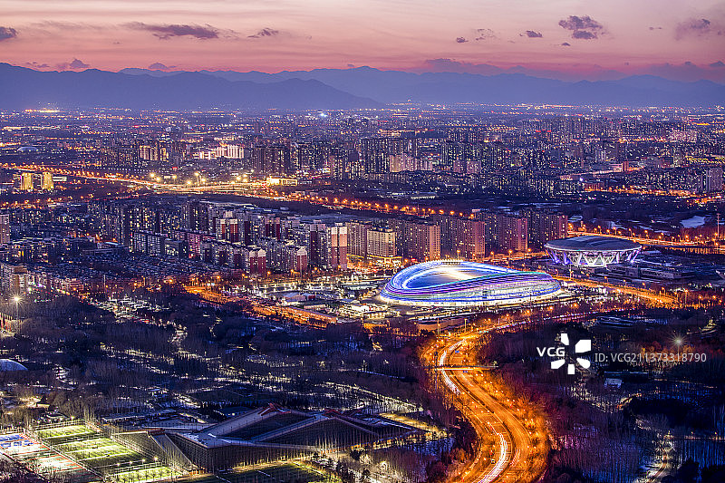 双奥之城璀璨夜景图片素材