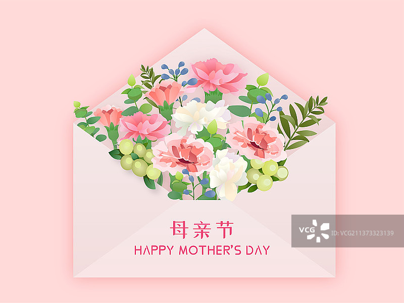 康乃馨花束矢量素材图片素材