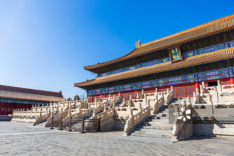 北京劳动人民文化宫里的太庙图片素材