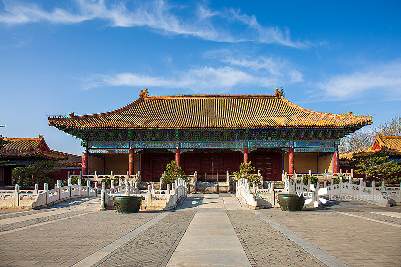 北京劳动人民文化宫里的太庙图片素材