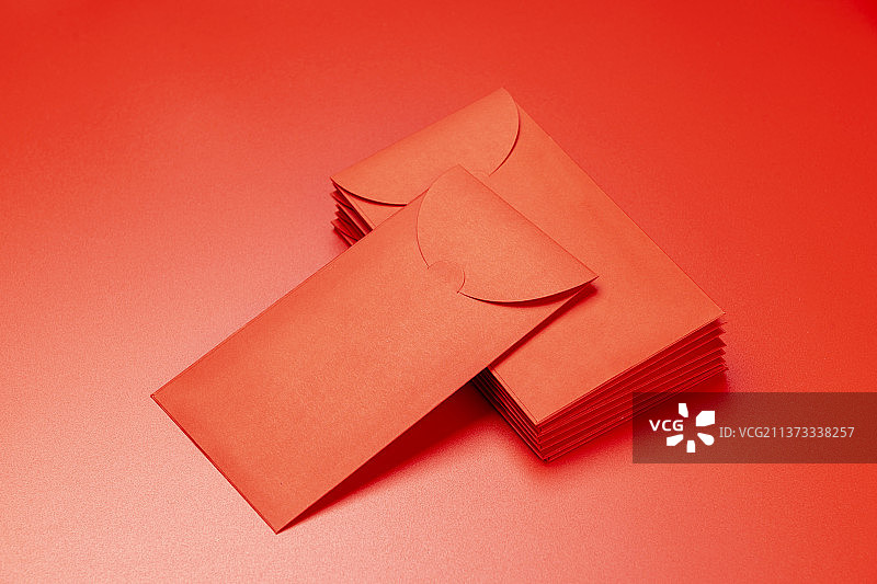 春节红包特写红色背景图片素材