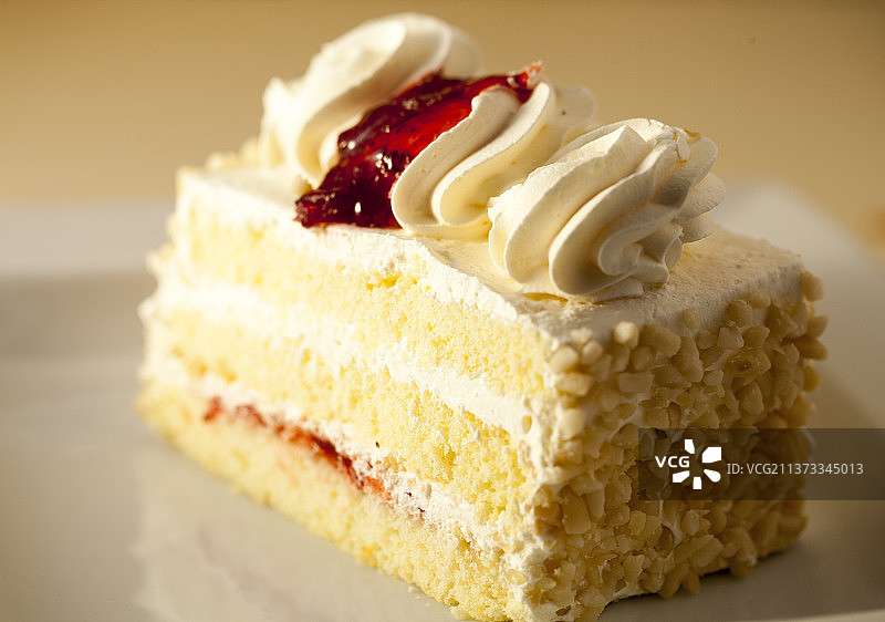 香草蛋糕，桌子上蛋糕的特写，南非兰德堡图片素材