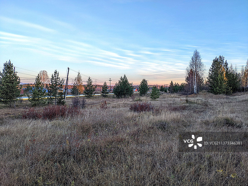 天空衬托下的风景图片素材