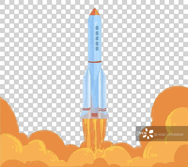 发射的火箭插画图素图片素材