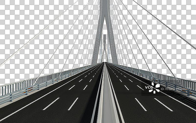 双向六车道斜拉桥图片素材