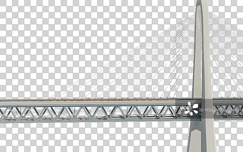 公路铁路二用斜拉桥图片素材