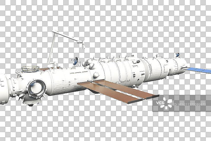 中国空间站天和核心舱上的机械臂图片素材