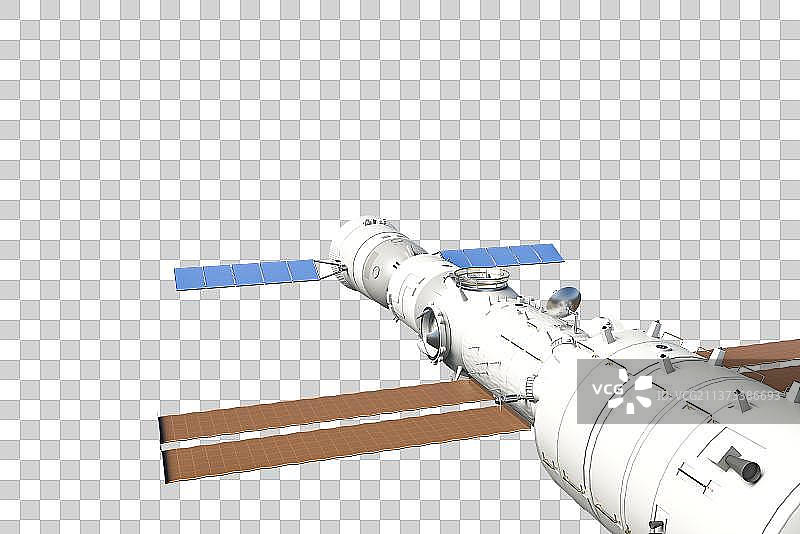 中国空间站天和核心舱和飞船图片素材