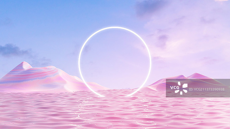 3D梦幻水面展示台背景图片素材