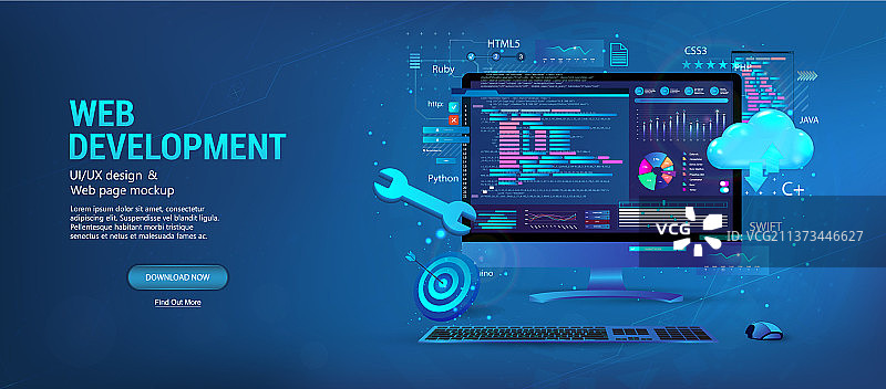 网站的创建和开发3D网页图片素材