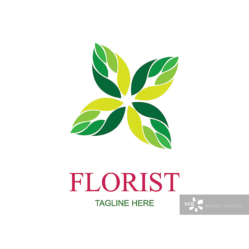 花店logo设计模板图片素材