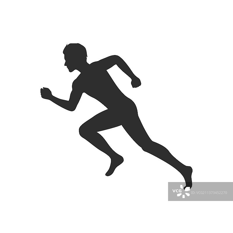 跑步者剪影图像图片素材