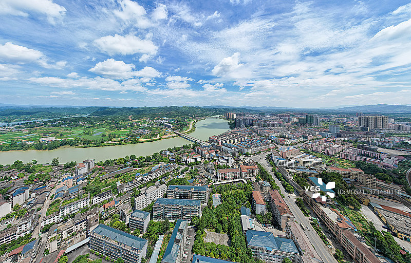 航拍湖南怀化洪江黔阳古城图片素材