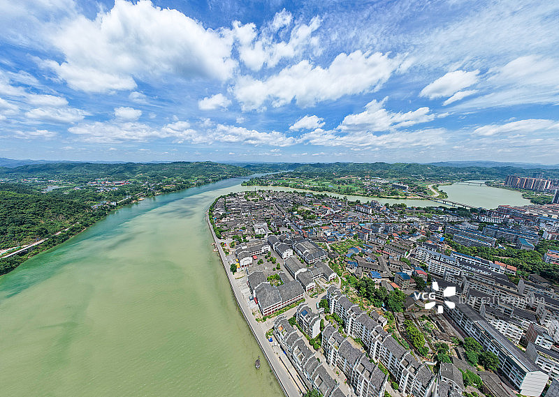 航拍湖南怀化洪江黔阳古城图片素材