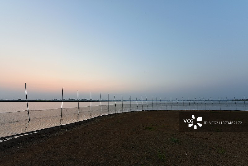 天空，水面，滩涂图片素材