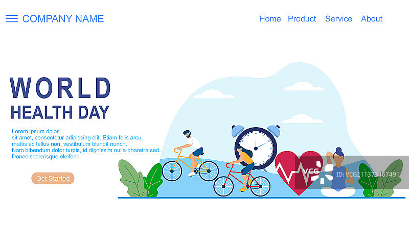 世界健康日扁平风设计图片素材