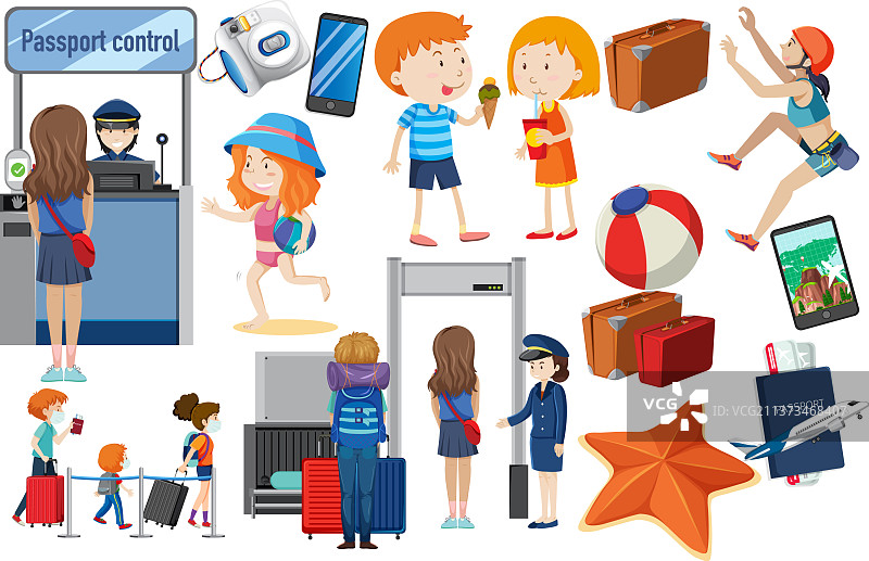 不同行为的人物合集图片素材