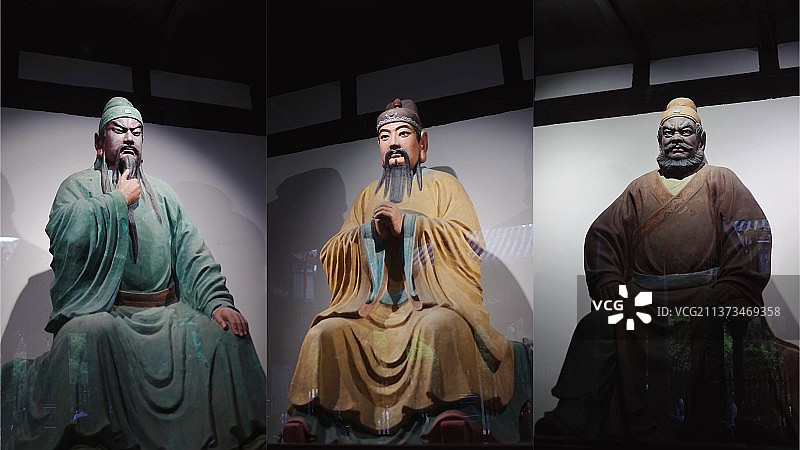武侯祠刘关张图片素材