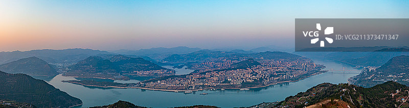 云阳县全景图图片素材