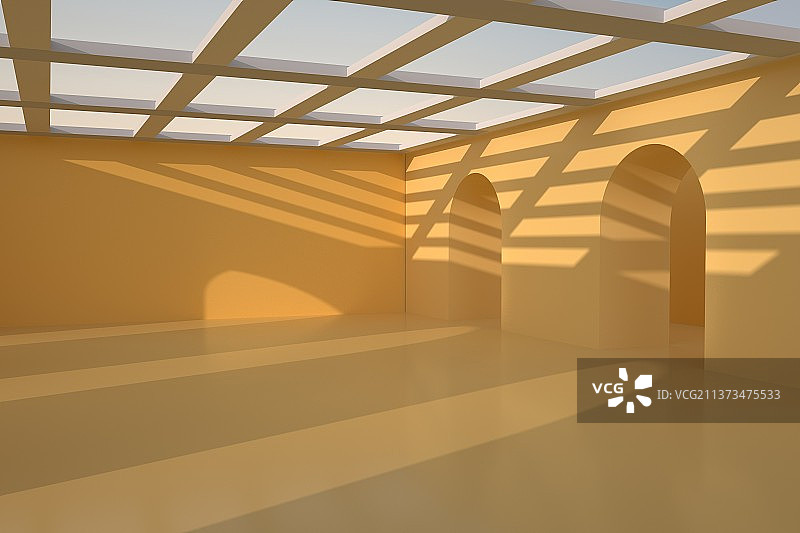 3D渲染抽象室内干净光洁的地面地板背景墙图片素材