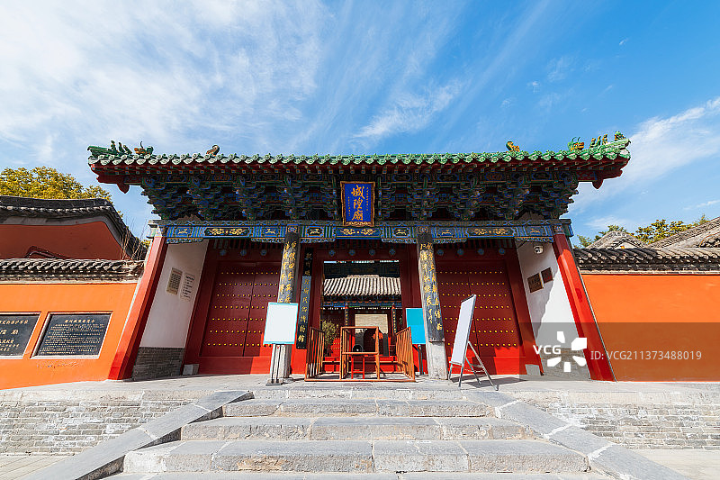 河南郑州城隍庙冬季户外风光图片素材